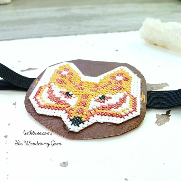 OOAK Fox Eye Patch, Adjustable Costume Accessory, Statement Vision Ocular Aid - Picture 6 of 6